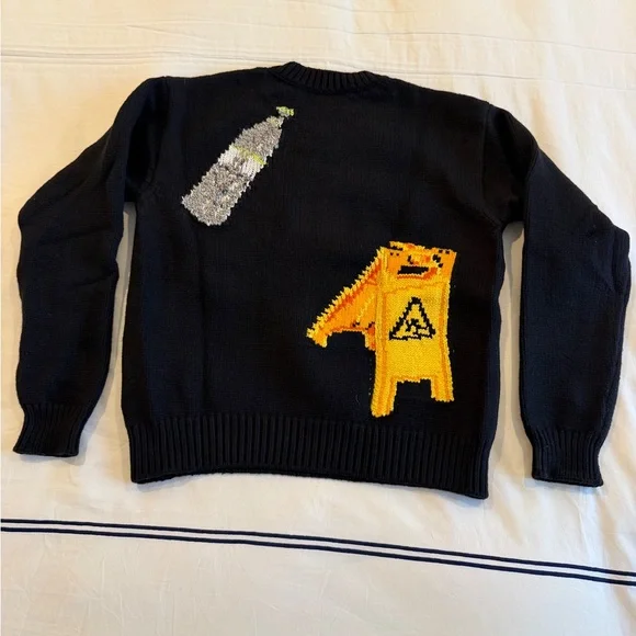Off-White Black and Blue Graphic Crewneck Sweater - Picture 2 of 2